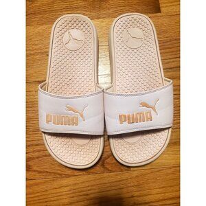 Puma Womens Slide Sandals US8 Light Pink Rubber Casual Footwear